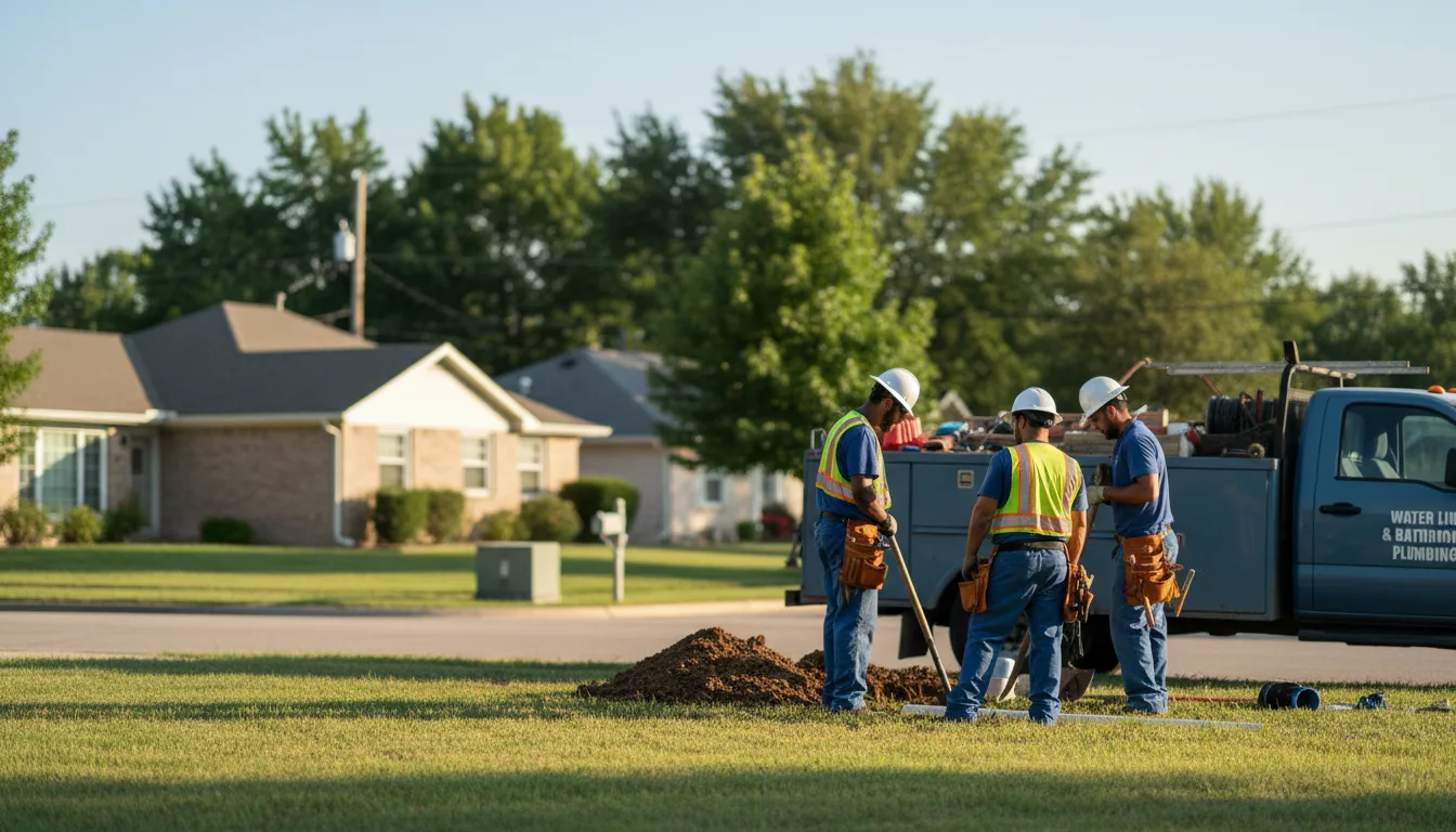 Residential water line and bathroom plumbing service in Wellston, OH
